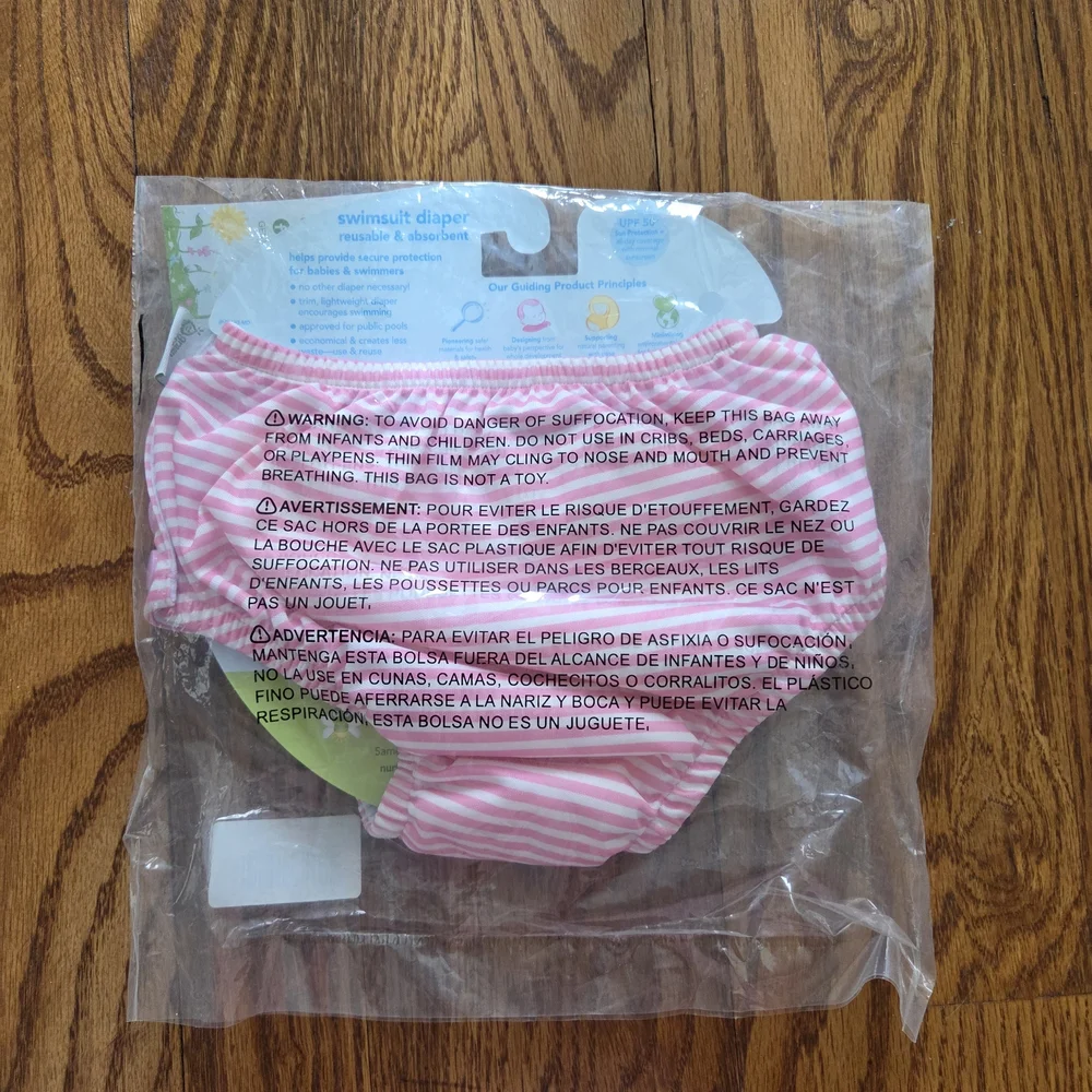 Swim Diaper Cover - i Play Pink and White - 24 mos - Brand NEW